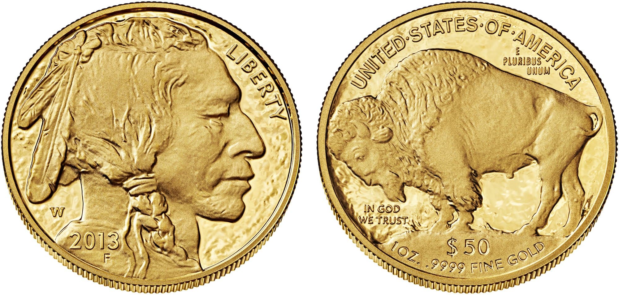 2006 American Buffalo one-ounce gold coin, obverse and reverse.
