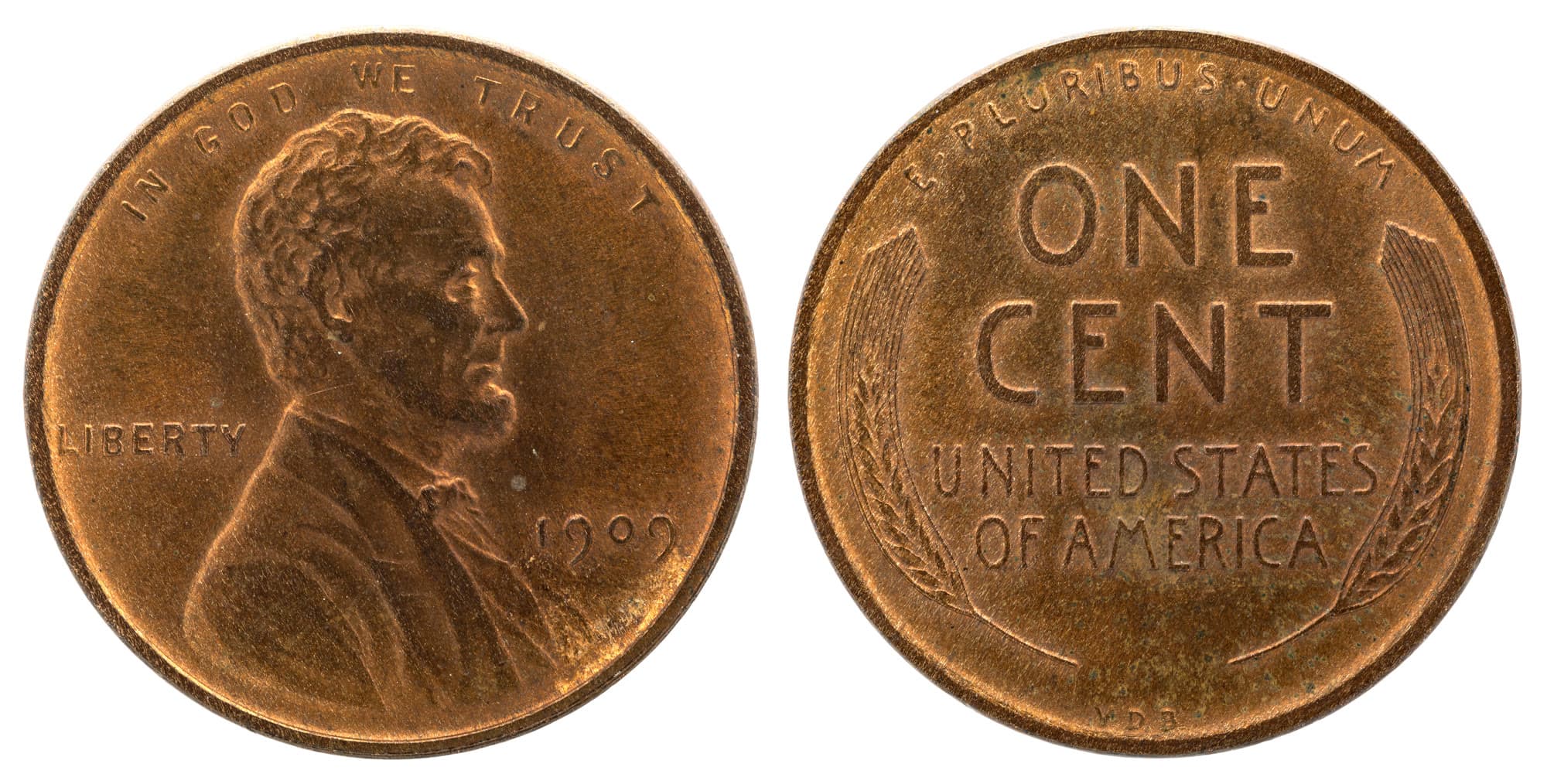 1909 Lincoln Wheat cent, obverse and reverse. National Numismatic Collection.